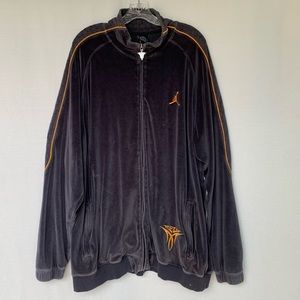 JORDAN Velour Track Jacket with logo embroidery RETRO